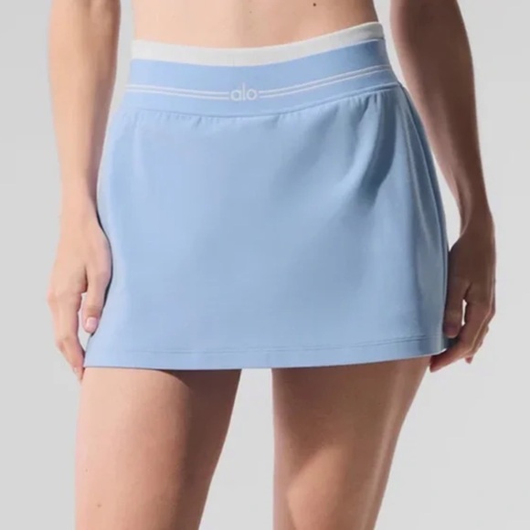 ALO Yoga Seashell Blue Airbrush Better Together Tennis Skirt - Picture 1 of 11